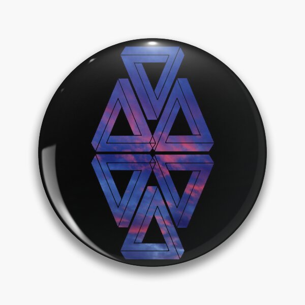 Item preview, Dark Red Blue Sky Mirror Triple Triangle Me Impressed designed and sold by createVisions.