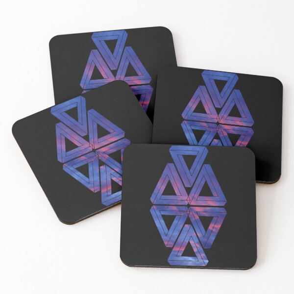 Item preview, Dark Red Blue Sky Mirror Triple Triangle Me Impressed designed and sold by createVisions.