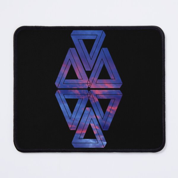 Item preview, Dark Red Blue Sky Mirror Triple Triangle Me Impressed designed and sold by createVisions.