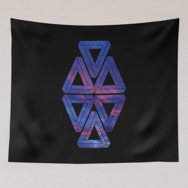 Item preview, Dark Red Blue Sky Mirror Triple Triangle Me Impressed designed and sold by createVisions.