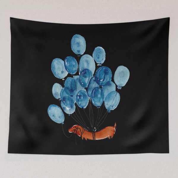Item preview, Dachshund and balloons  designed and sold by caalsasu.