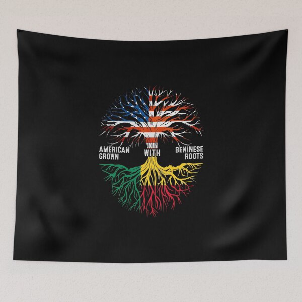 Item preview, American Grown With Beninese Roots Tree Benin Flag designed and sold by MoHaCo.