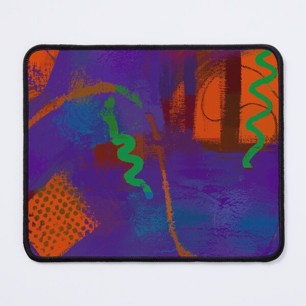 Item preview, Green Squiggle on Purple designed and sold by KeksWorkroom.