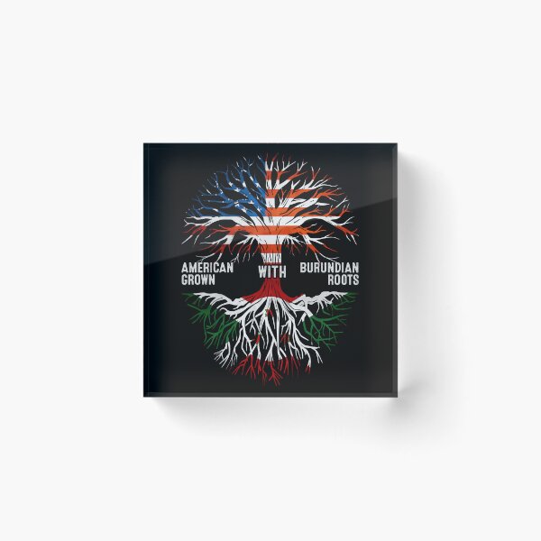 Item preview, American Grown With Burundian Roots Burundi Flag designed and sold by MoHaCo.