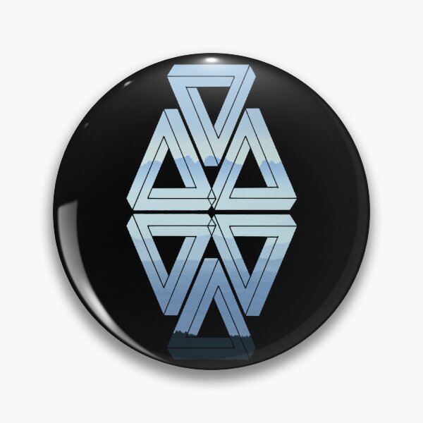 Item preview, Mountain Range Mirror Triple Triangle Me Impressed designed and sold by createVisions.