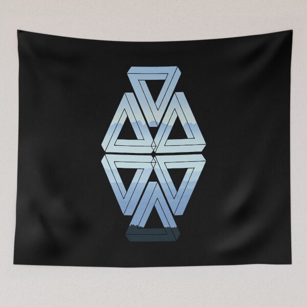 Item preview, Mountain Range Mirror Triple Triangle Me Impressed designed and sold by createVisions.