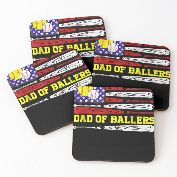 Item preview, Dad of Ballers American flag Funny Baseball Dad Softball 294 designed and sold by caalsasu.