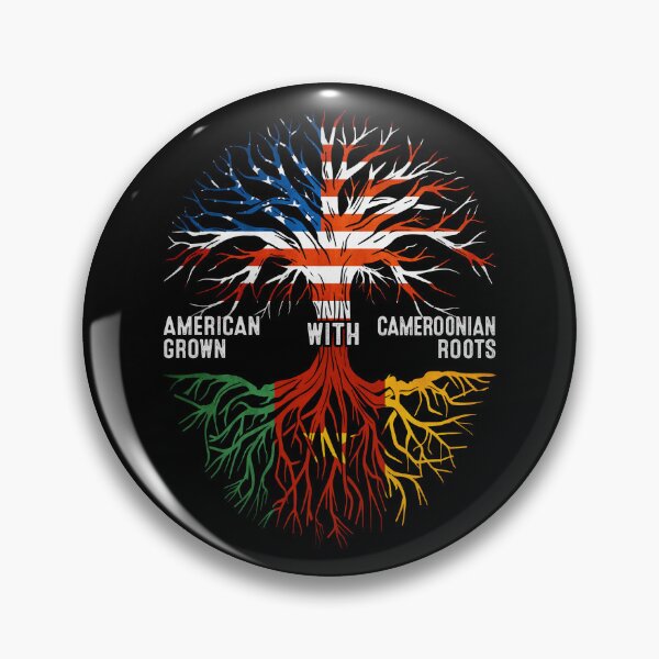 Item preview, American Grown With Cameroonian Roots Tree Cameroon Flag designed and sold by MoHaCo.