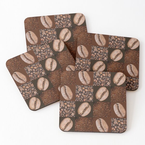Item preview, Coffee beans in grid pattern designed and sold by PellSilversmith.