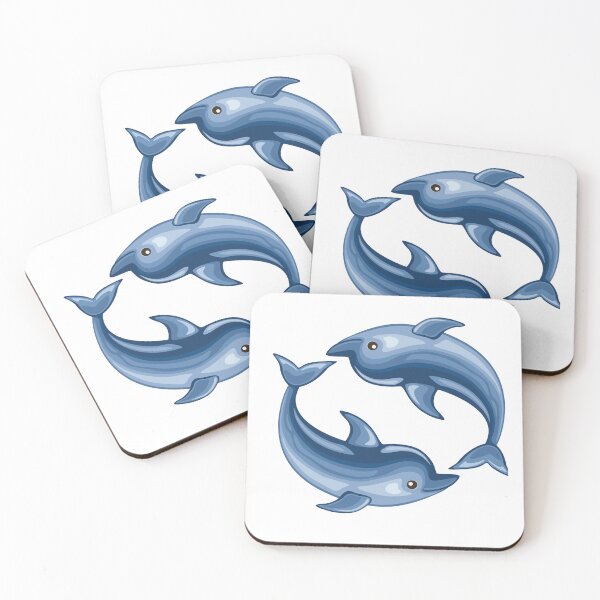 Item preview, Two cute dolphins are playing - Beautiful Sea Creatures designed and sold by ShaStyle ArtFo.