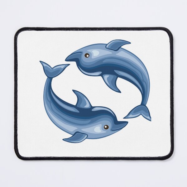 Item preview, Two cute dolphins are playing - Beautiful Sea Creatures designed and sold by ShaStyle ArtFo.