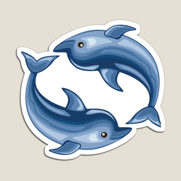 Item preview, Dos lindos delfines están jugando - Hermosas criaturas marinas designed and sold by ShaStyle ArtFo.