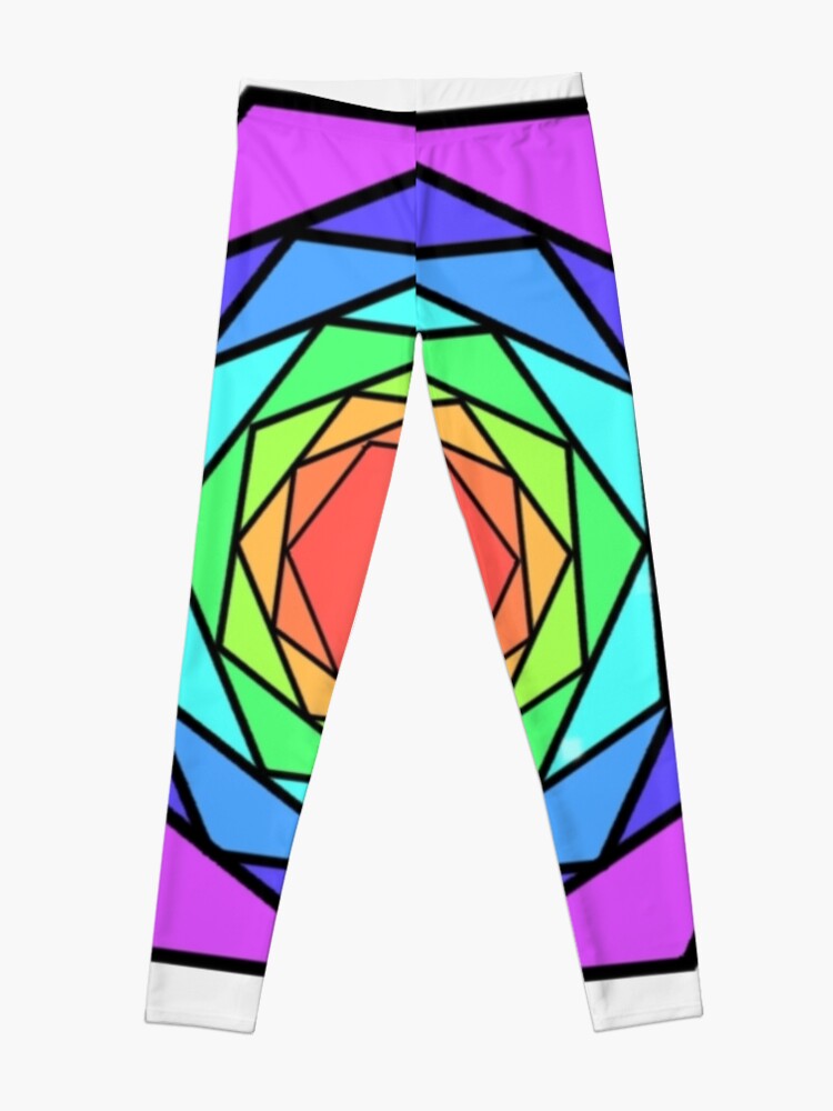 Rainbow Polygon Geometric Pattern Leggings for Sale by hexahue