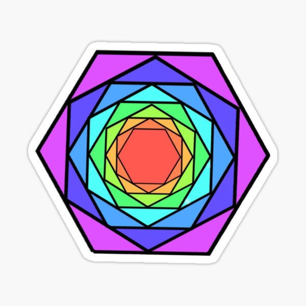 Item preview, Rainbow hexagon  designed and sold by Artistkhg.