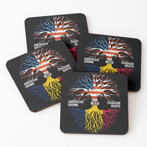 Item preview, American Grown With Chadian Roots Tree Chad Flag designed and sold by MoHaCo.
