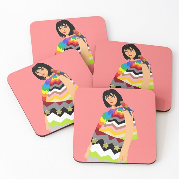 Item preview, Rainbow Star Colorful Parrot Fashion Lady designed and sold by Dolieart.