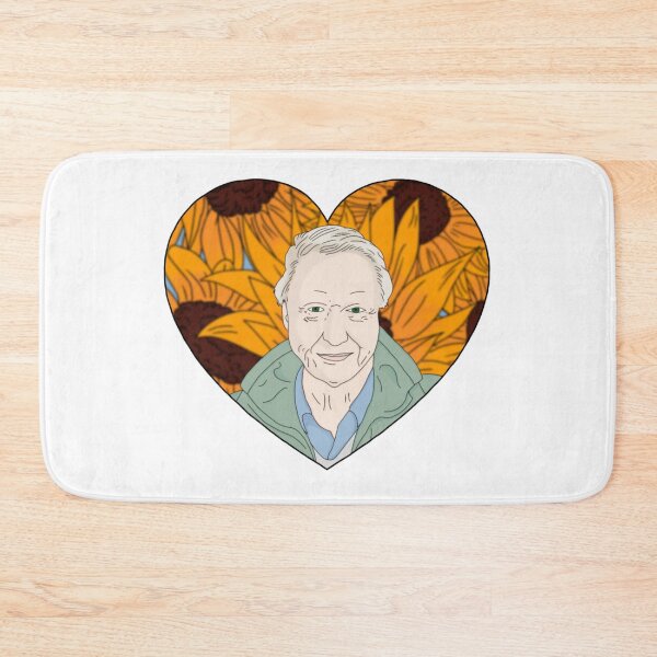 Item preview, David Attenborough Hearts Sunflowers designed and sold by FreeOrca.