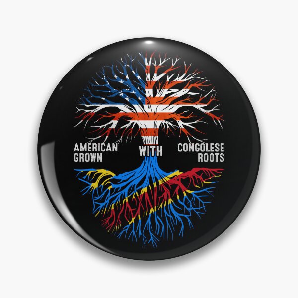 Item preview, American Grown With Congolese Roots Tree Democratic Republic of the Congo Flag designed and sold by MoHaCo.