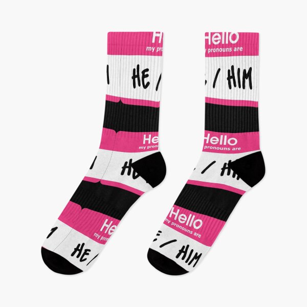 Item preview, Hello My Pronouns Are He Him Pink designed and sold by everything4eva.