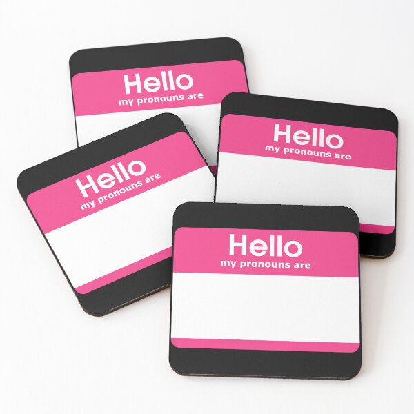 Item preview, Hello My Pronouns Are BLANK Pink designed and sold by everything4eva.
