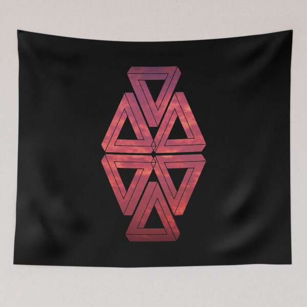 Item preview, Red Sky Mirror Triple Triangle Me Impressed designed and sold by createVisions.
