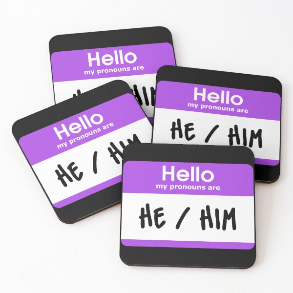 Item preview, Hello My Pronouns Are He Him Purple designed and sold by everything4eva.