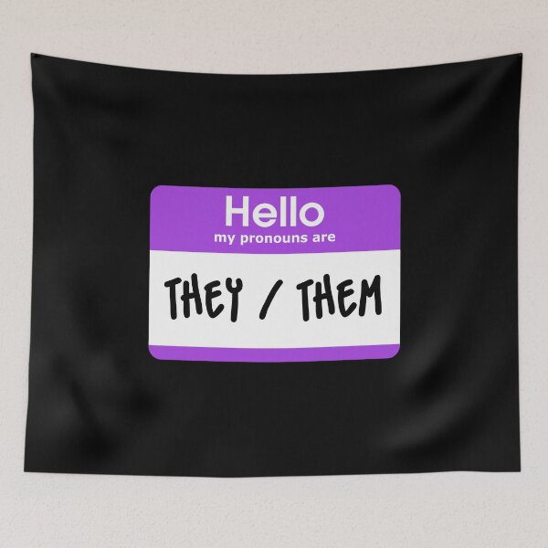 Item preview, Hello My Pronouns Are They Them Purple designed and sold by everything4eva.
