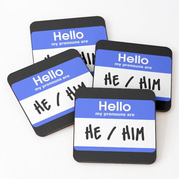 Item preview, Hello My Pronouns Are He Him Blue designed and sold by everything4eva.