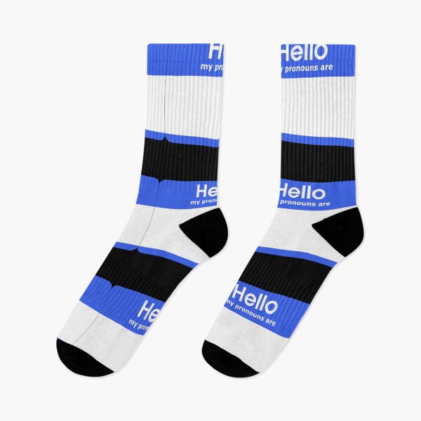 Item preview, Hello My Pronouns Are BLANK Blue designed and sold by everything4eva.