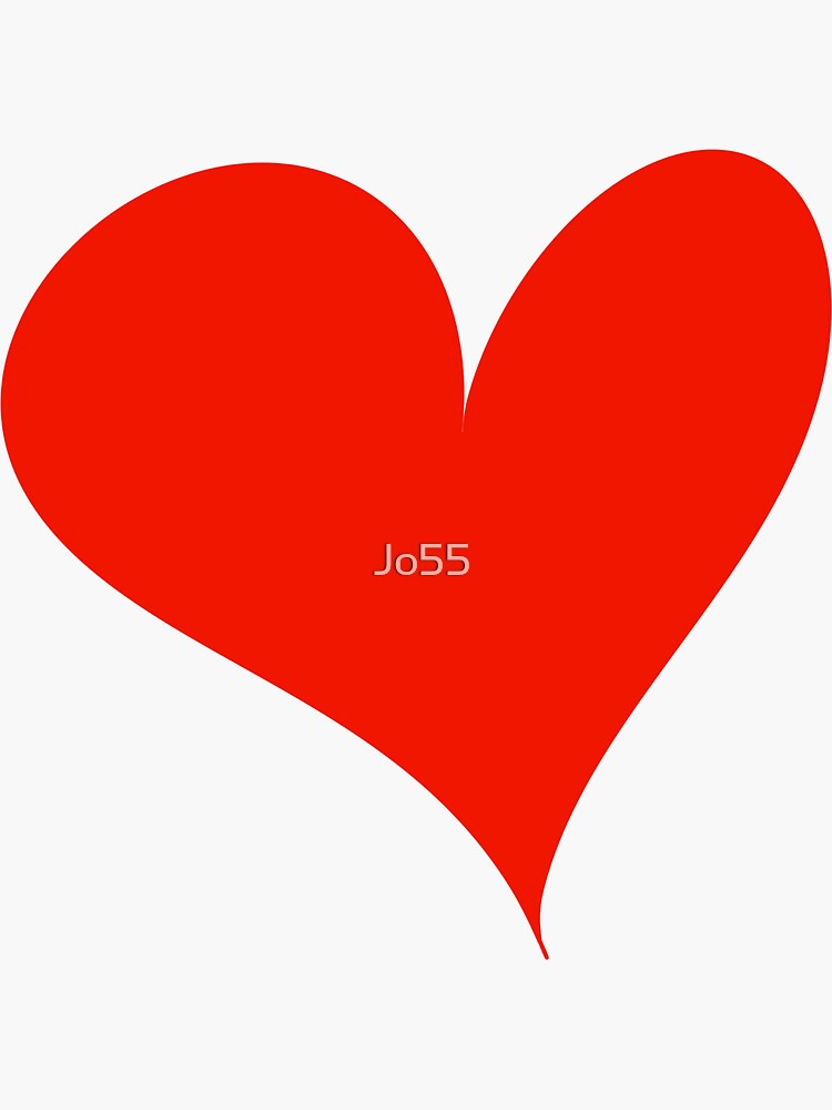 "Hand drawn red heart" Sticker for Sale by Jo55 Redbubble