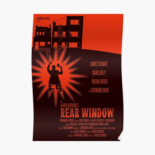 Fenêtre arrière d'Alfred Hitchcock Poster
