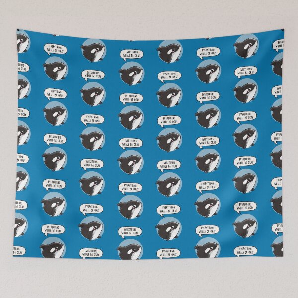 Item preview, Everything Whale Be Okay - Killer Whale Orca Pun Gift designed and sold by LEFDDesigns.