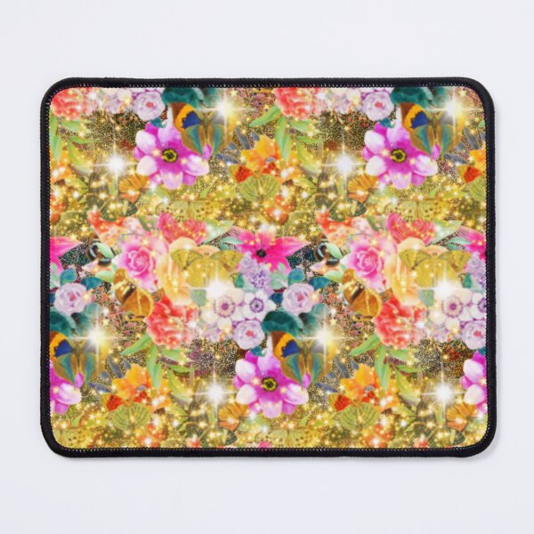 Aperçu de l'œuvre Motif abstrait brillant avec de belles fleurs et papillons créée et vendue par BeInTouch.