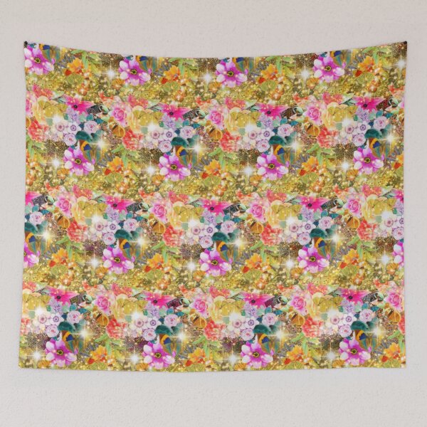 Aperçu de l'œuvre Motif abstrait brillant avec de belles fleurs et papillons créée et vendue par BeInTouch.