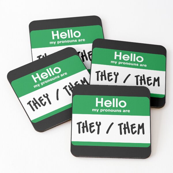 Item preview, Hello My Pronouns Are They Them Green designed and sold by everything4eva.