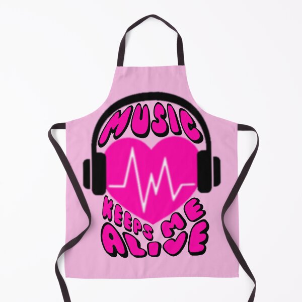 Item preview, Music Keeps Me Alive Heart Headphones Pink designed and sold by everything4eva.