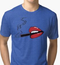 Smoking Girl Tri-blend T-Shirt