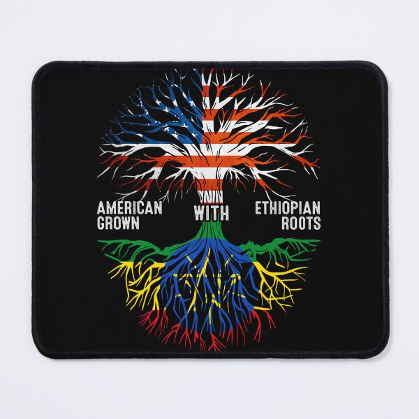 Item preview, American Grown With Ethiopian Roots Tree Ethiopia Flag designed and sold by MoHaCo.
