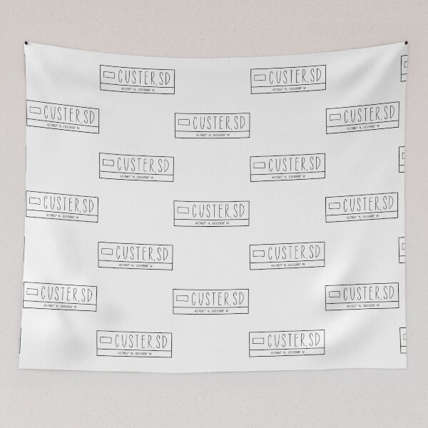 Item preview, Custer South Dakota Coordinates   designed and sold by EmtizeeStore.