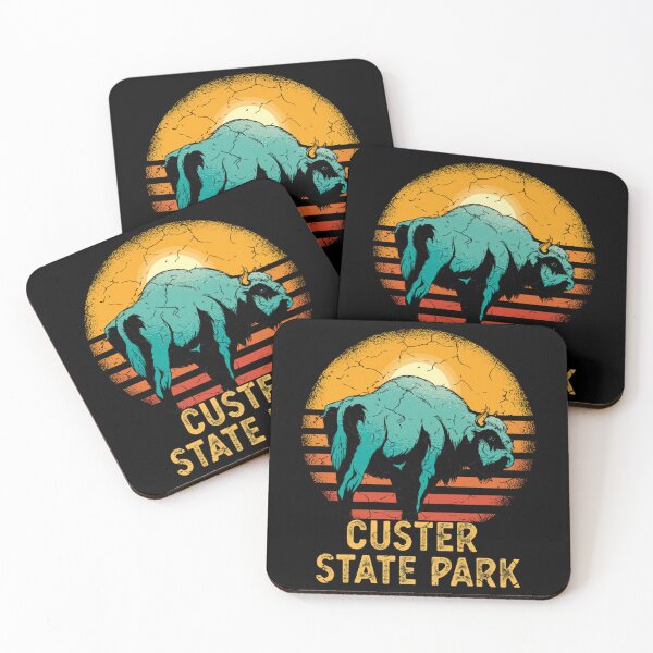 Item preview, Vintage bison Custer State Park Retro sunset Gift Idea   designed and sold by EmtizeeStore.