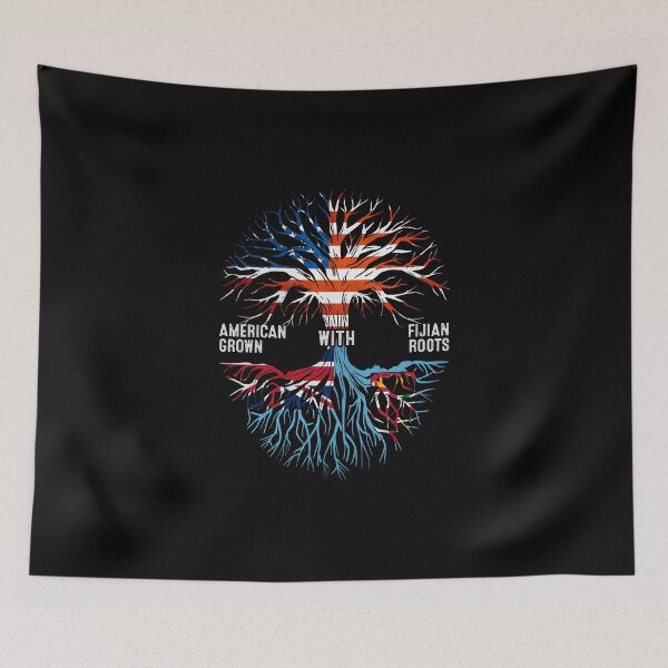 Item preview, American Grown With Fijian Roots Fiji Flag designed and sold by MoHaCo.