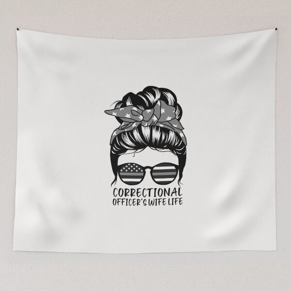 Item preview, Correctional Officers Wife Life Messy Bun Hair Pullover Hoodie designed and sold by rtreeeret.
