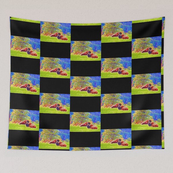 Item preview, Two Lounging Bison    designed and sold by EmtizeeStore.