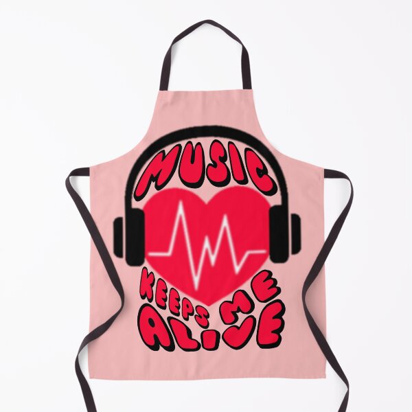 Item preview, Music Keeps Me Alive Heart Headphones Red designed and sold by everything4eva.