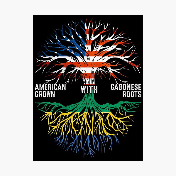 Item preview, American Grown With Gabonese Roots Gabon Flag designed and sold by MoHaCo.