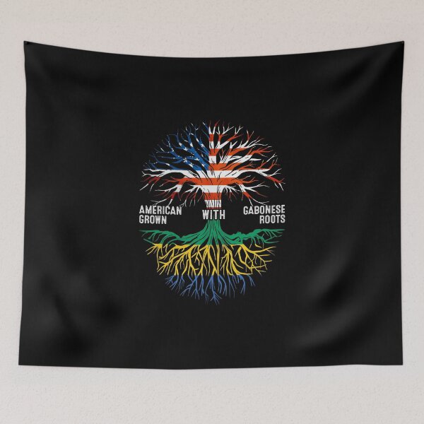 Item preview, American Grown With Gabonese Roots Gabon Flag designed and sold by MoHaCo.