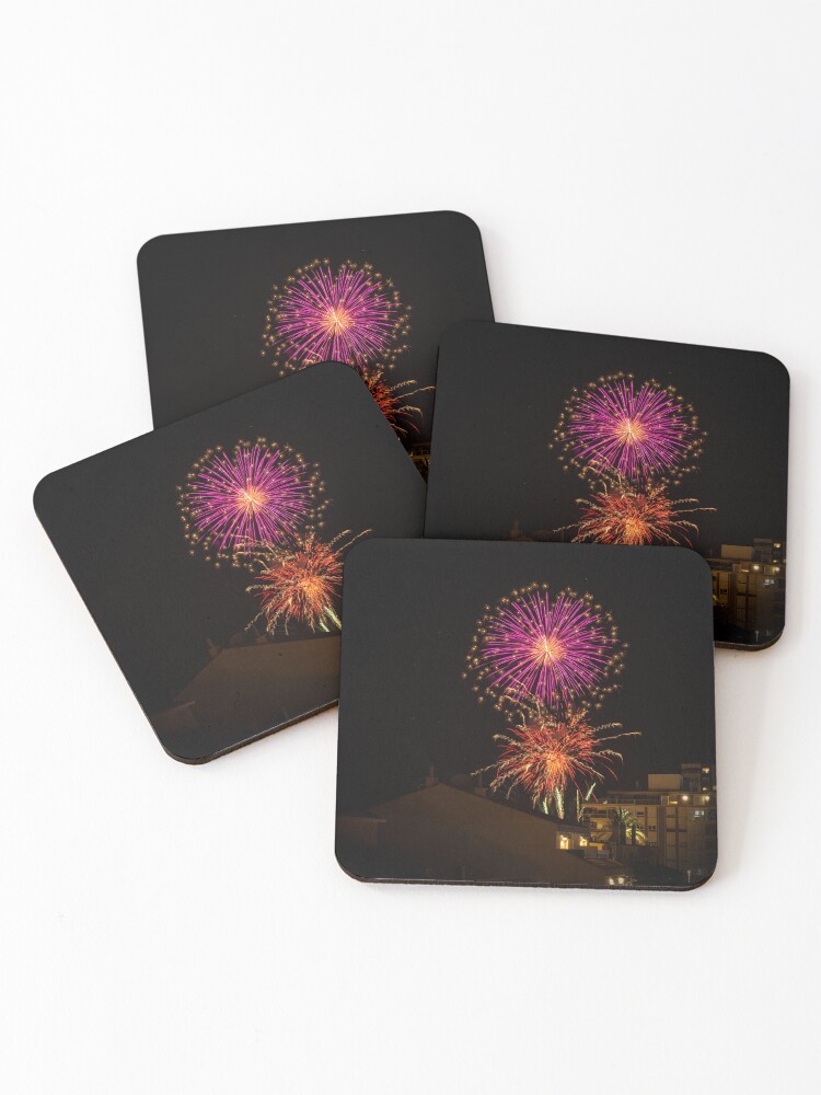 Thumbnail 1 of 5, Coasters (Set of 4), Firework Burst designed and sold by RalphGoldsmith.