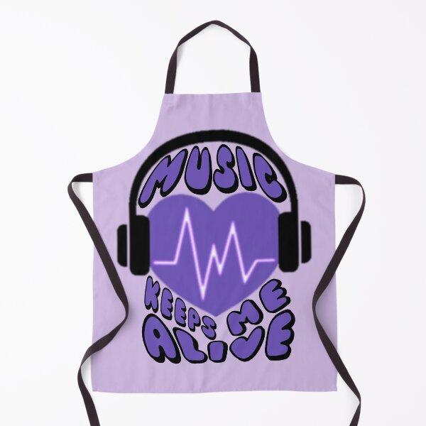 Item preview, Music Keeps Me Alive Heart Headphones Purple designed and sold by everything4eva.