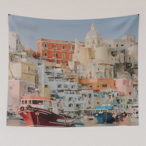 Item preview, Italian Fishing Boats - Watercolour Style designed and sold by WWWC2288.