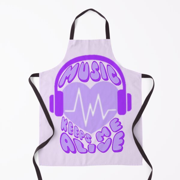 Item preview, Music Keeps Me Alive Heart Headphones Purple designed and sold by everything4eva.